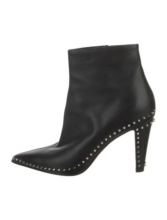 Christian Louboutin Spike Accents Leather Boots