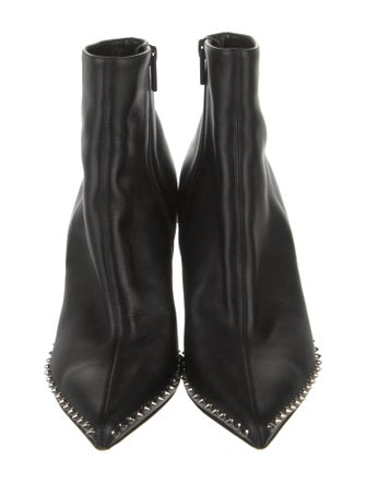 Christian Louboutin Spike Accents Leather Boots