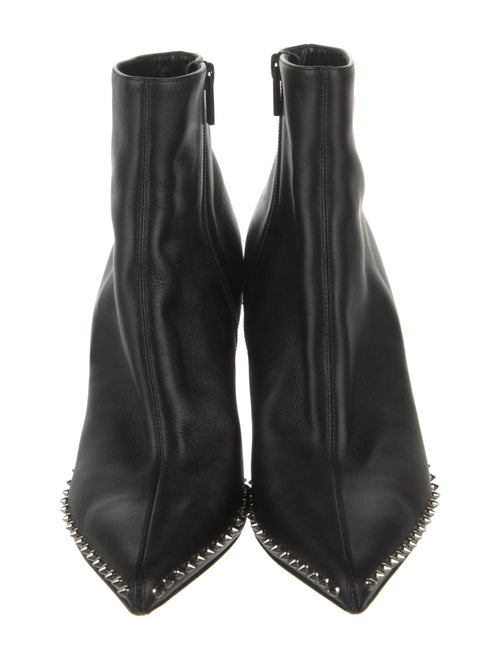 Christian Louboutin Spike Accents Leather Boots