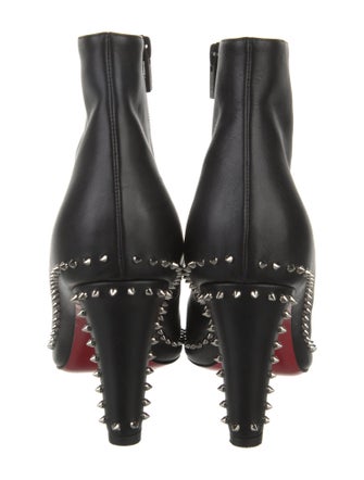 Christian Louboutin Spike Accents Leather Boots