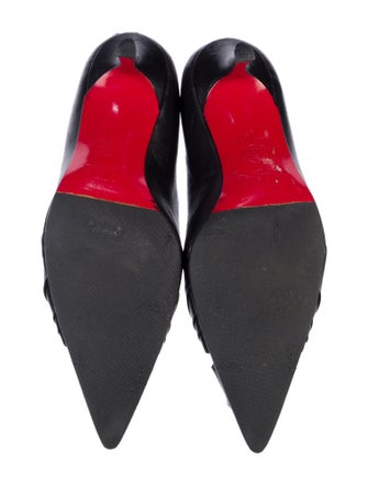 Christian Louboutin Leather Cutout Accent Pumps