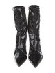 Christian Louboutin Patent Leather Crystal Embellishments Sock Boots