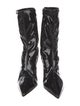 Christian Louboutin Patent Leather Crystal Embellishments Sock Boots