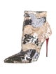 Christian Louboutin Lace Animal Print Boots