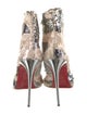 Christian Louboutin Lace Animal Print Boots