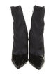 Christian Louboutin Satin Crystal Embellishments Sock Boots