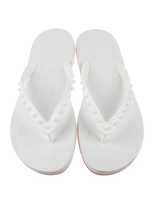Christian Louboutin Rubber Studded Accents Flip Flops