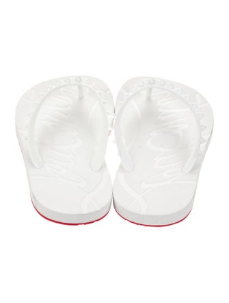 Christian Louboutin Rubber Studded Accents Flip Flops