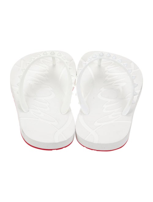 Christian Louboutin Rubber Studded Accents Flip Flops