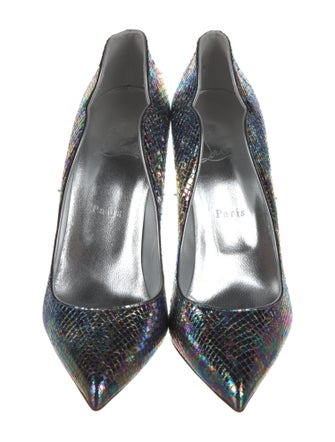 Christian Louboutin Embossed Leather Animal Print Pumps