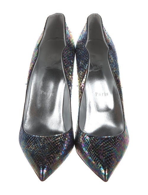 Christian Louboutin Embossed Leather Animal Print Pumps