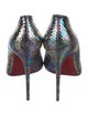 Christian Louboutin Embossed Leather Animal Print Pumps
