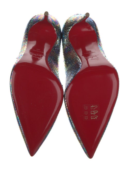Christian Louboutin Embossed Leather Animal Print Pumps