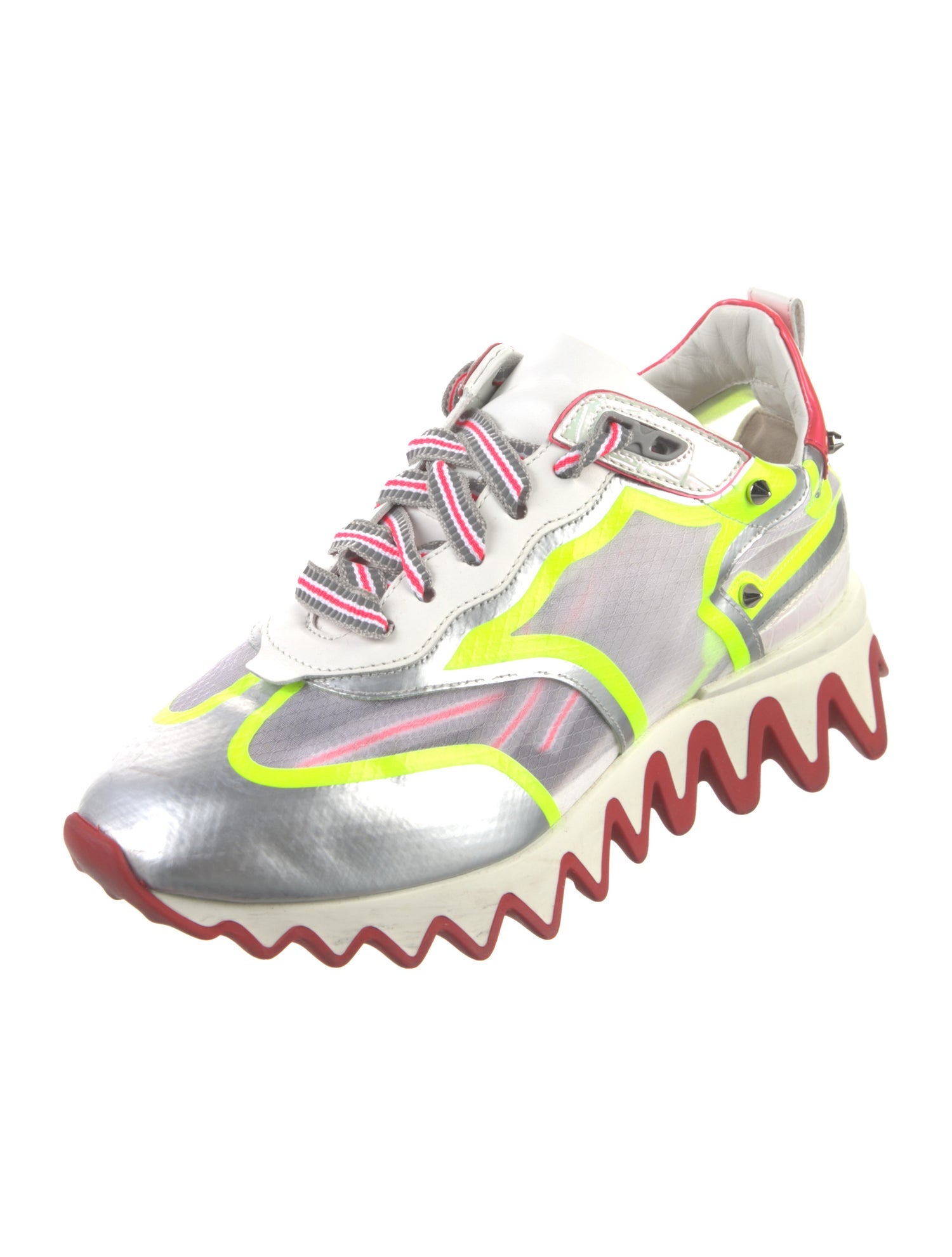 Christian Louboutin Spike Accents Printed Chunky Sneakers