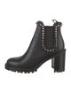 Christian Louboutin Leather Studded Accents Chelsea Boots
