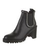 Christian Louboutin Leather Studded Accents Chelsea Boots