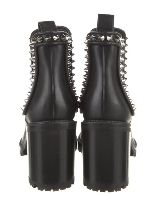 Christian Louboutin Leather Studded Accents Chelsea Boots