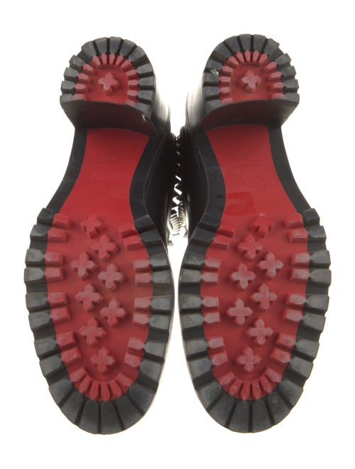 Christian Louboutin Leather Studded Accents Chelsea Boots