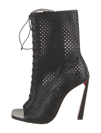 Christian Louboutin Leather Lace-Up Boots
