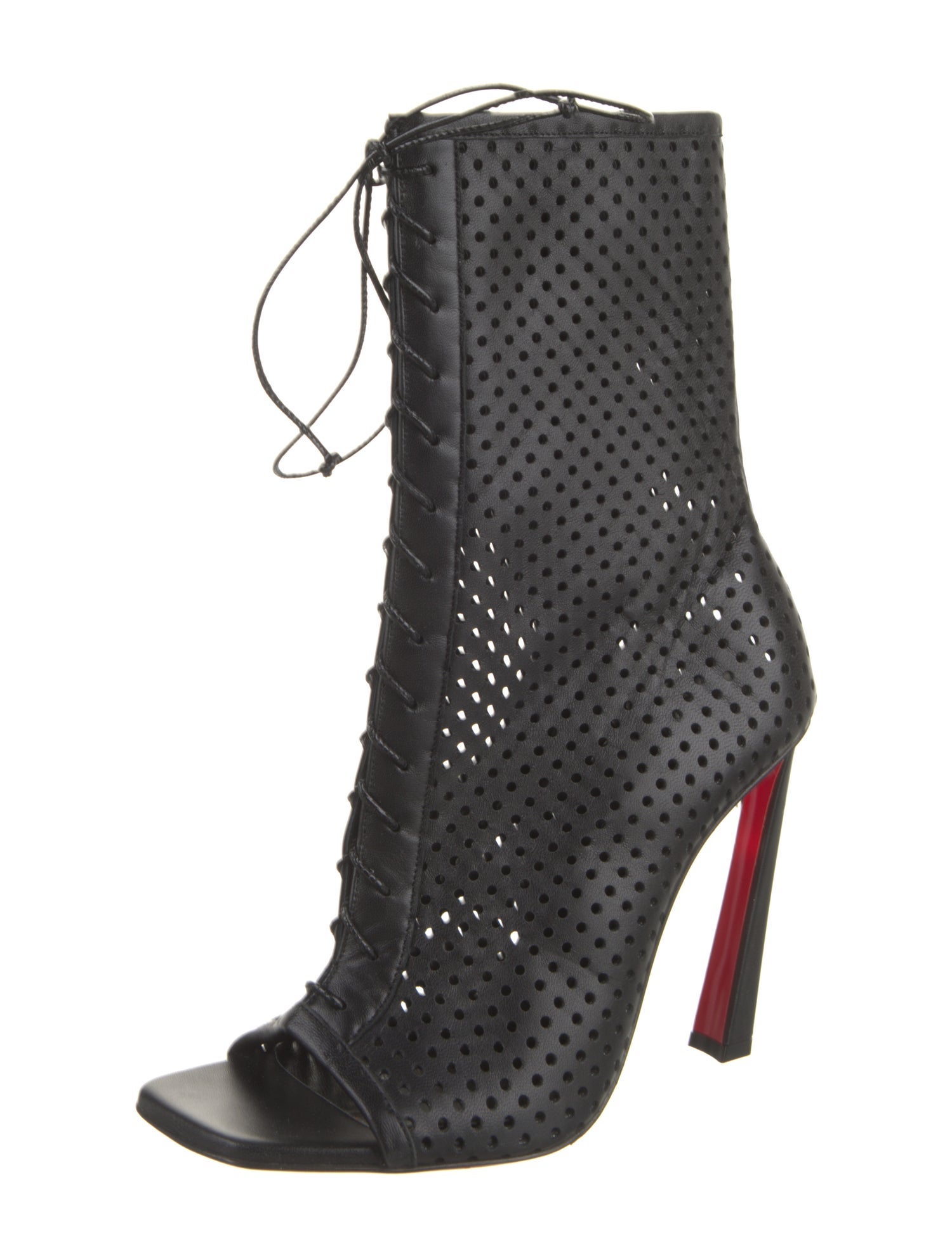 Christian Louboutin Leather Lace-Up Boots