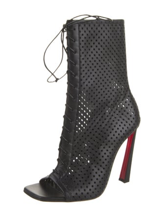Christian Louboutin Leather Lace-Up Boots