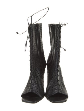 Christian Louboutin Leather Lace-Up Boots