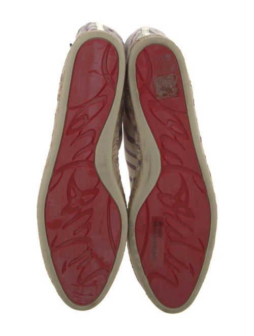 Christian Louboutin Canvas Striped Rain Boots