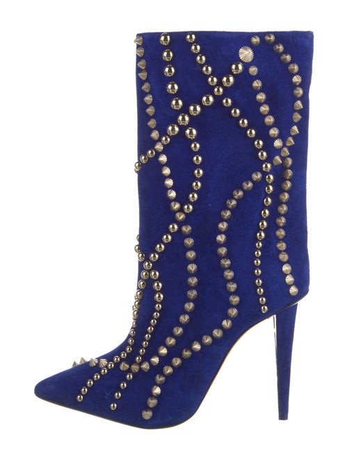 Christian Louboutin Suede Studded Accents Boots
