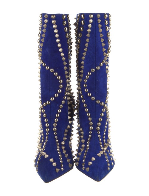 Christian Louboutin Suede Studded Accents Boots