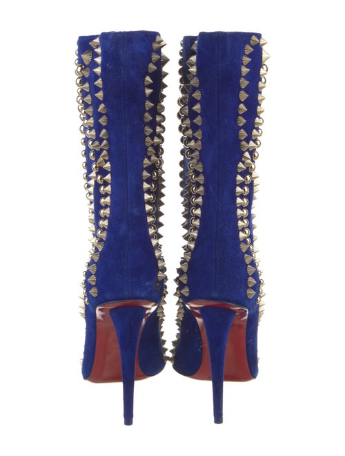 Christian Louboutin Suede Studded Accents Boots