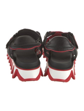 Christian Louboutin Neoprene Leather Trim Embellishment Sandals