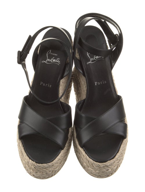 Christian Louboutin Leather Colorblock Pattern Espadrilles