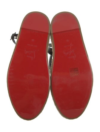 Christian Louboutin Leather Colorblock Pattern Espadrilles