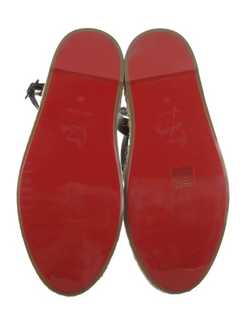 Christian Louboutin Leather Colorblock Pattern Espadrilles