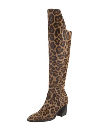 Christian Louboutin Calf Hair Animal Print Boots