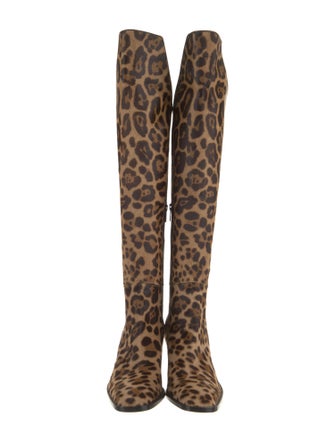 Christian Louboutin Calf Hair Animal Print Boots