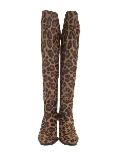 Christian Louboutin Calf Hair Animal Print Boots