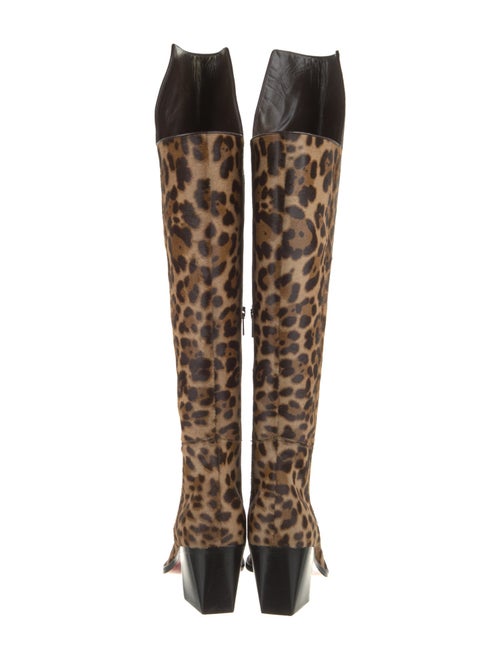 Christian Louboutin Calf Hair Animal Print Boots