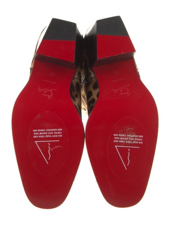 Christian Louboutin Calf Hair Animal Print Boots
