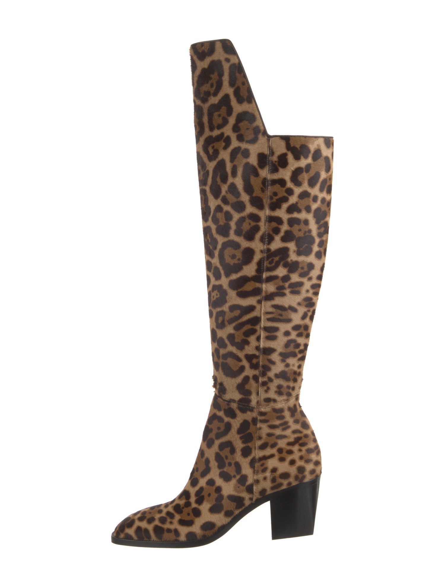 Christian Louboutin Calf Hair Animal Print Boots