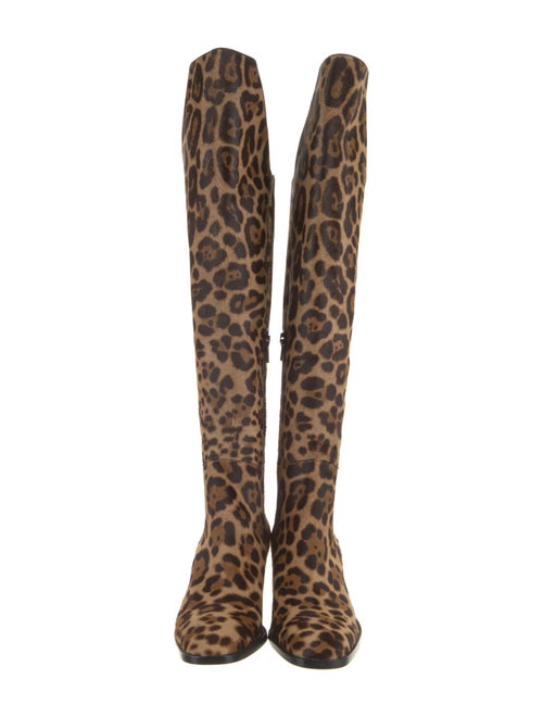 Christian Louboutin Calf Hair Animal Print Boots