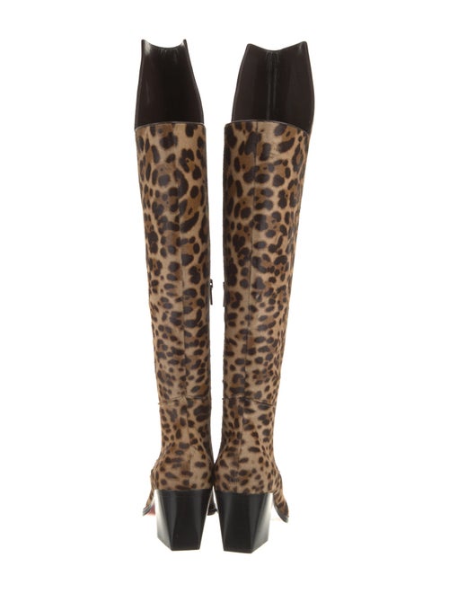 Christian Louboutin Calf Hair Animal Print Boots