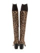 Christian Louboutin Calf Hair Animal Print Boots