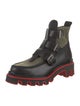 Christian Louboutin Neoprene Leather Trim Embellishment Hiking Boots