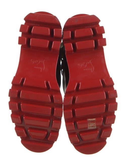 Christian Louboutin Neoprene Leather Trim Embellishment Hiking Boots