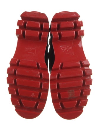 Christian Louboutin Neoprene Leather Trim Embellishment Hiking Boots