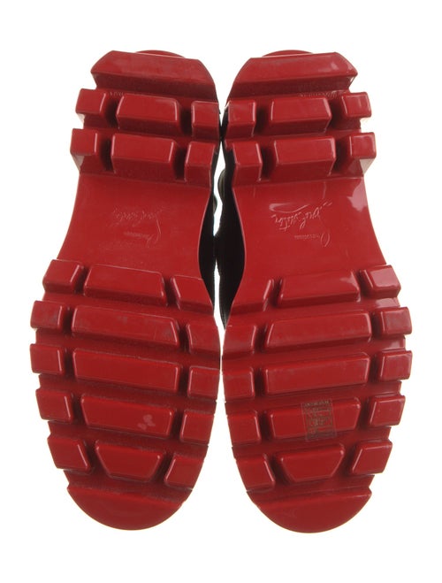 Christian Louboutin Neoprene Leather Trim Embellishment Hiking Boots