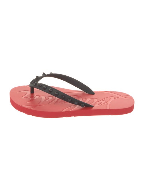 Christian Louboutin Rubber Studded Accents Flip Flops