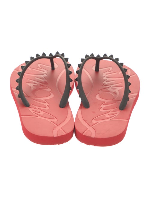 Christian Louboutin Rubber Studded Accents Flip Flops