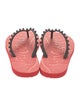 Christian Louboutin Rubber Studded Accents Flip Flops